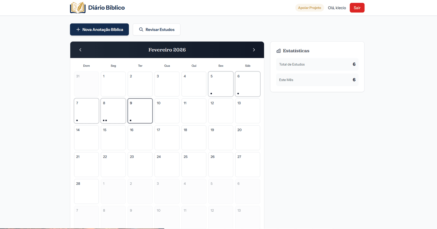 Preview do App Diário Bíblico Desktop